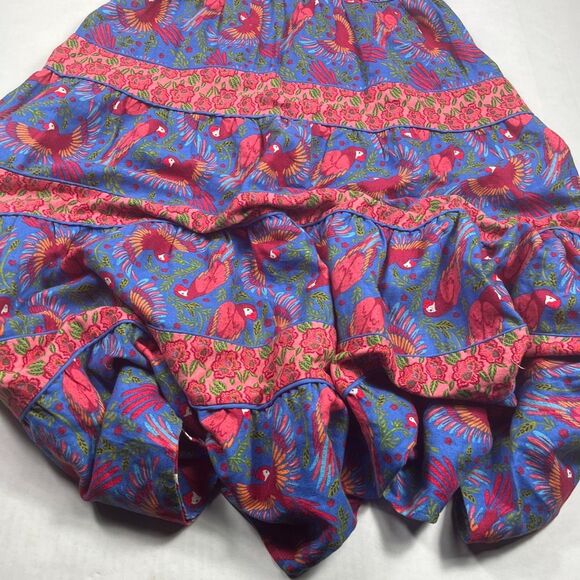 House of Harlow 1960 Midi Dress Floral Tiered V-Neck Tropical Boho Side Zip M - Picture 2 of 9